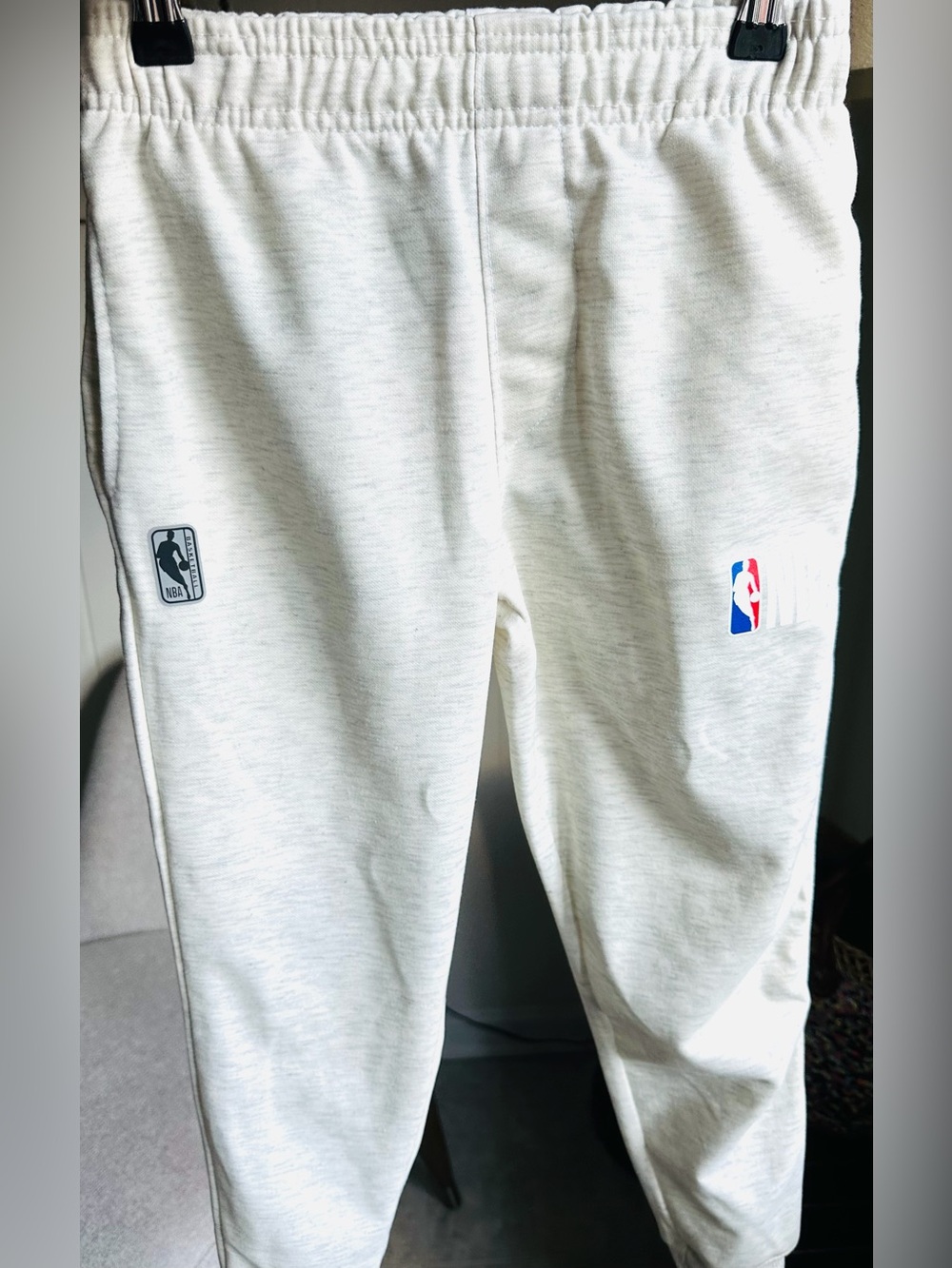 NBA Cream-White Kids Logo Sweatpants